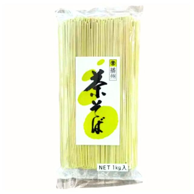 Marutsune Banshu Dried Cha Soba Noodles 1kg Green Tea Soba Genki Mart